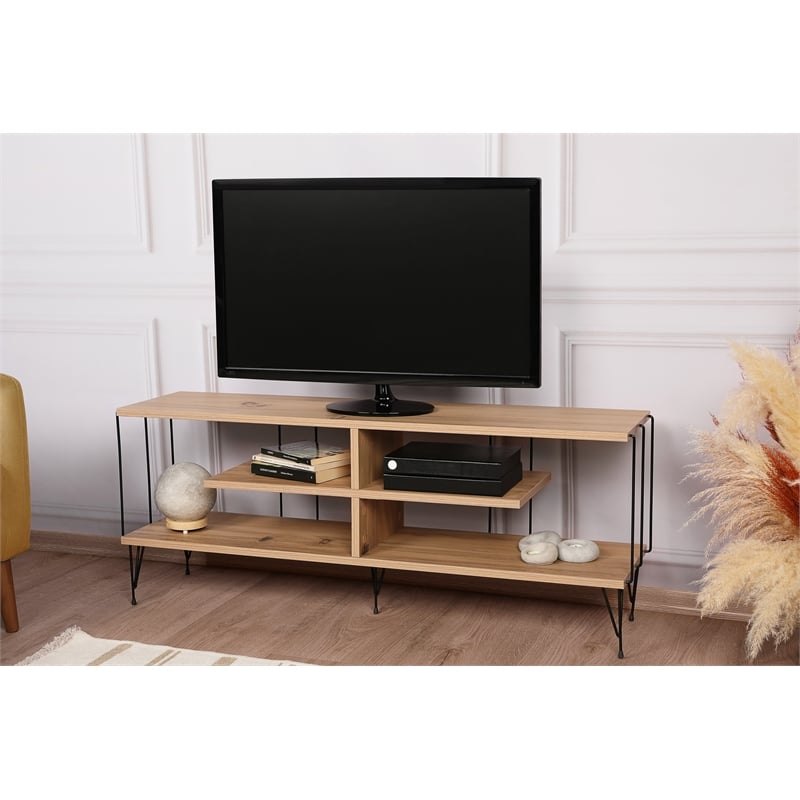 ASIR Hanah Home Eze - Oak TV Stand Engineered Wood