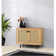 ASIR Hanah Home Tarsus Oak Black Multi Purpose Cabinet