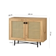 ASIR Hanah Home Tarsus Oak Black Multi Purpose Cabinet