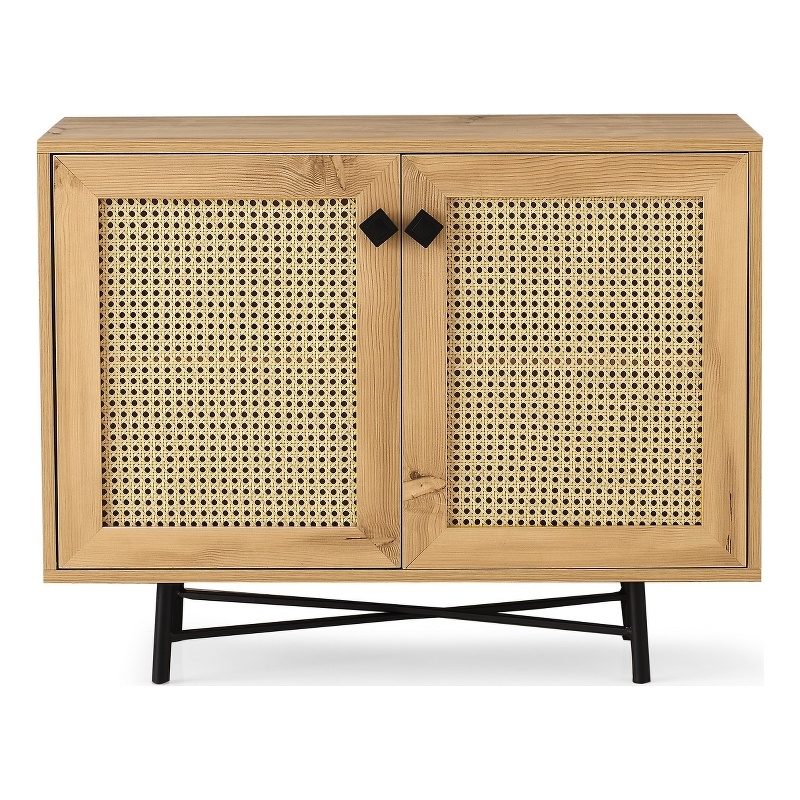 ASIR Hanah Home Tarsus Oak Black Multi Purpose Cabinet