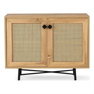 ASIR Hanah Home Tarsus Oak Black Multi Purpose Cabinet