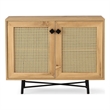 ASIR Hanah Home Tarsus Oak Black Multi Purpose Cabinet