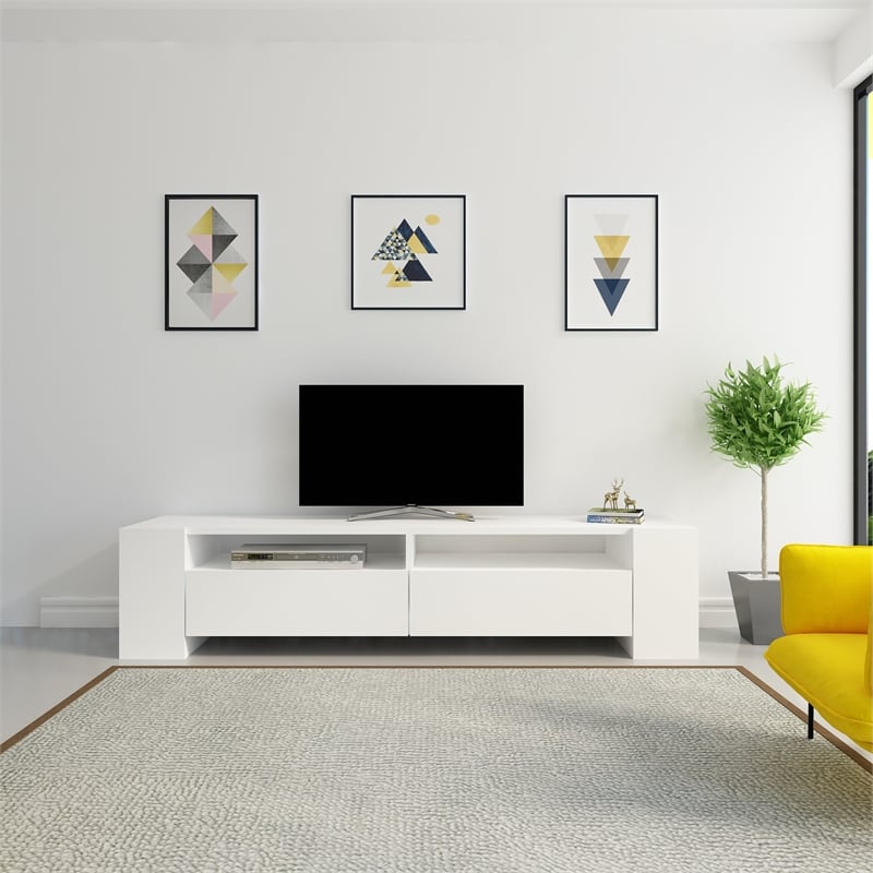 ASIR Hanah Home Sosruko - White TV Stand