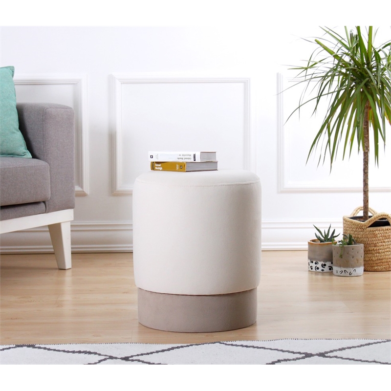ASIR Atelier Del Sofa Ropp - Cream Pouffe