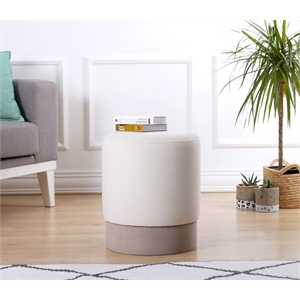 ASIR Atelier Del Sofa Ropp - Cream Pouffe