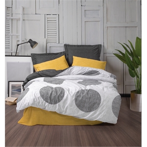 ASIR L'essential Maison Dappled - White Ranforce Single Quilt Cover Set
