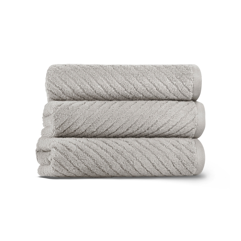 ASIR L'essential Maison Chevron - Light Grey Light Grey Wash Towel