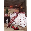 ASIR L'essential Maison Geyik - Claret Red White Single Quilt Cover Set
