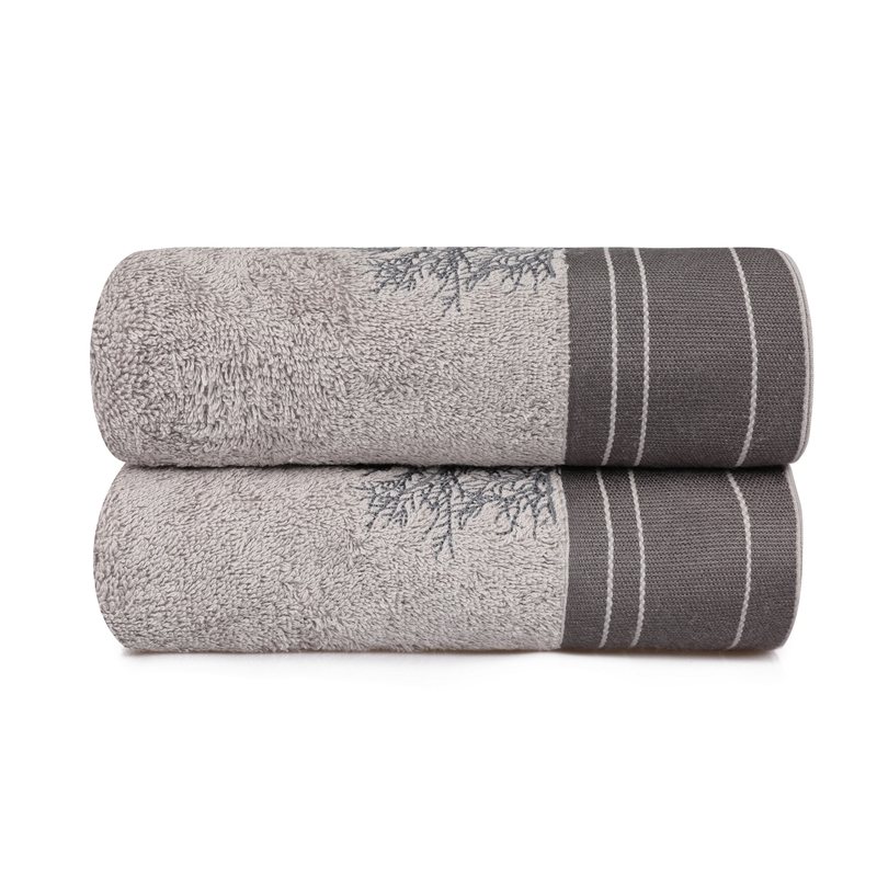 ASIR L'essential Maison Infinity - Grey Dark Grey Bath Towel Set