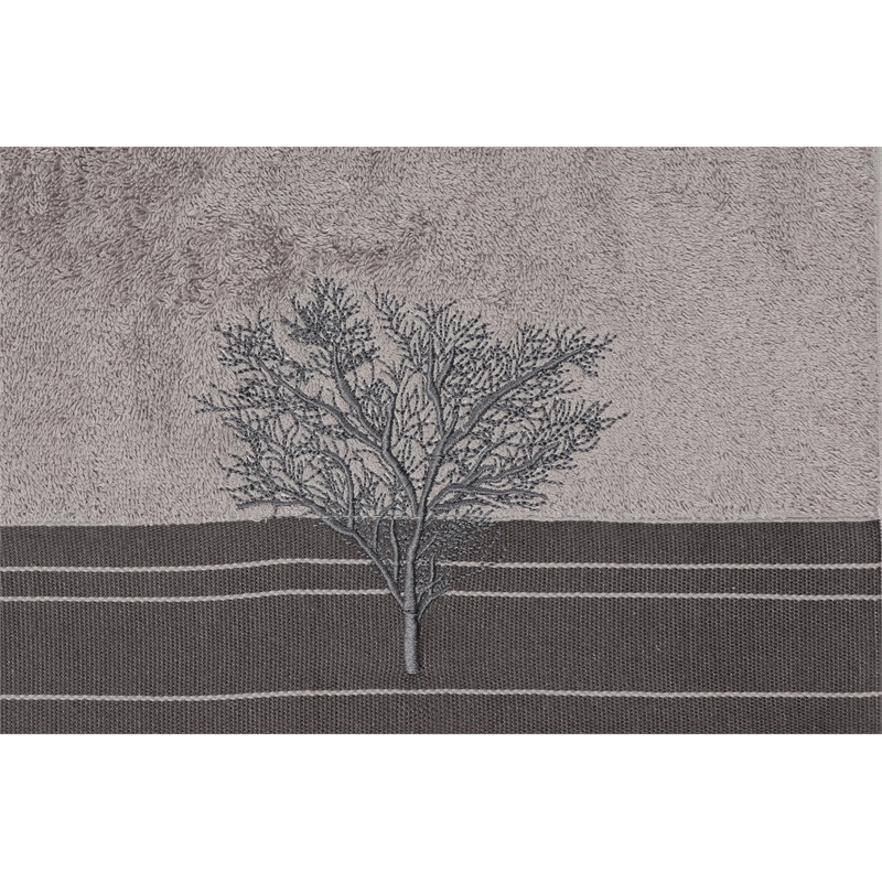ASIR L'essential Maison Infinity - Grey Dark Grey Bath Towel Set