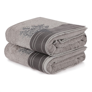 ASIR L'essential Maison Infinity - Grey Dark Grey Bath Towel Set