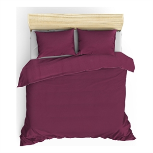 ASIR L'essential Maison Plum Ranforce Super King Quilt Cover Set
