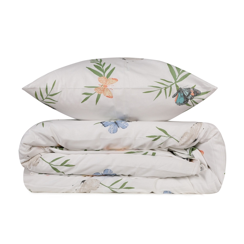 ASIR L'essential Maison Crips Green Pink Ranforce Double Quilt Cover Set