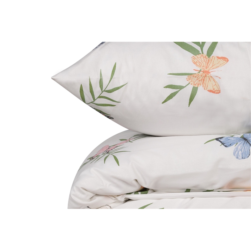 ASIR L'essential Maison Crips Green Pink Ranforce Double Quilt Cover Set