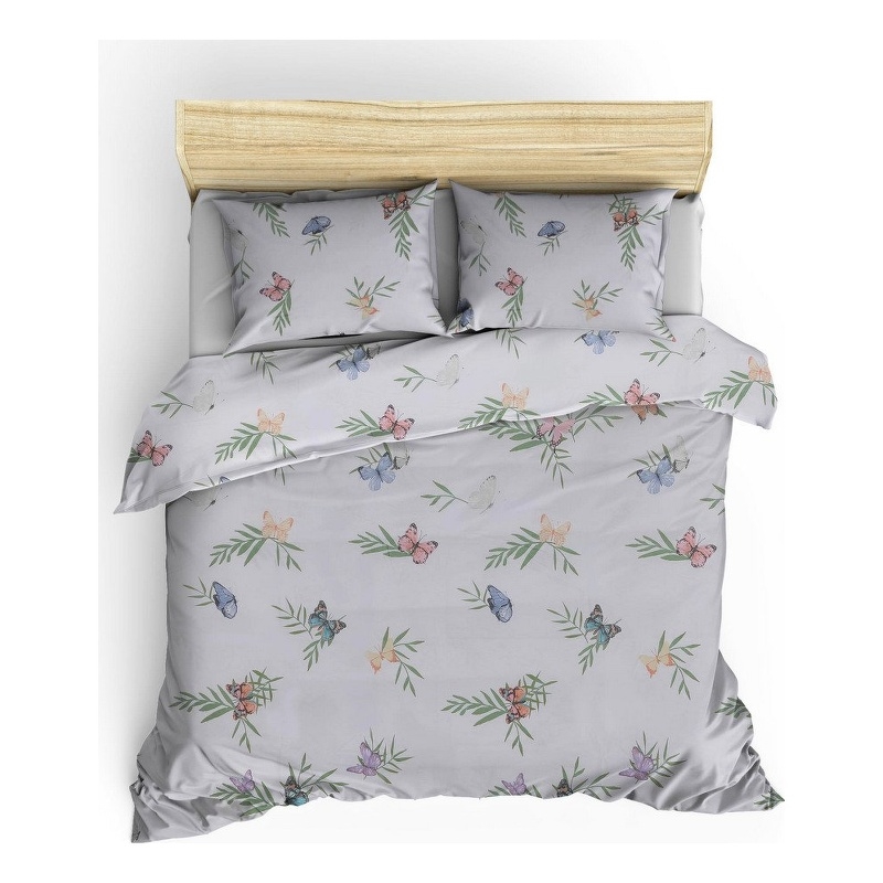 ASIR L'essential Maison Crips Green Pink Ranforce Double Quilt Cover Set