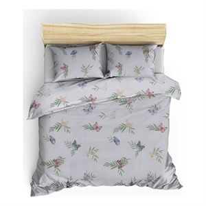 ASIR L'essential Maison Crips Green Pink Ranforce Double Quilt Cover Set