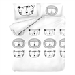 ASIR L'essential Maison White Black Ranforce Single XXL Quilt Cover Set