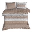 ASIR L'essential Maison Silvia - Brown Grey Ranforce King Quilt Cover Set