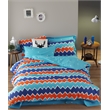 ASIR L'essential Maison Zigros - Orange White Ranforce King Quilt Cover Set