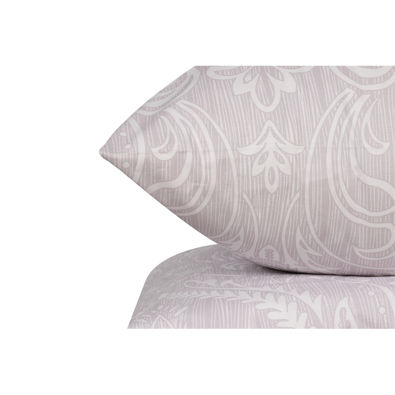 ASIR L'essential Maison Ornament - White Ranforce Single Quilt Cover Set