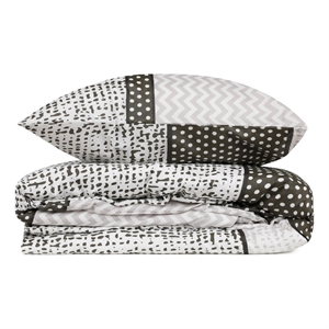 ASIR L'essential Maison Calista Green White Super King Quilt Cover Set