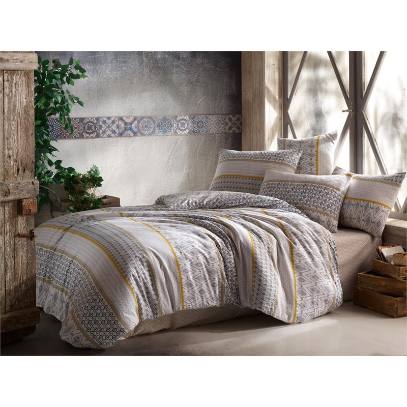 ASIR L'essential Maison Rinor Black Ranforce Single Quilt Cover Set