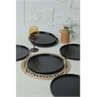 ASIR Hermia ST038006F956MAS3T00 Matte Black Service Plate Set