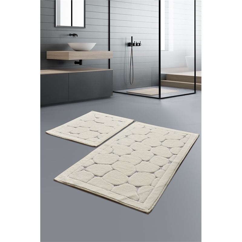 ASIR L'essential Maison Parma - Ecru Multicolor Bathmat Set