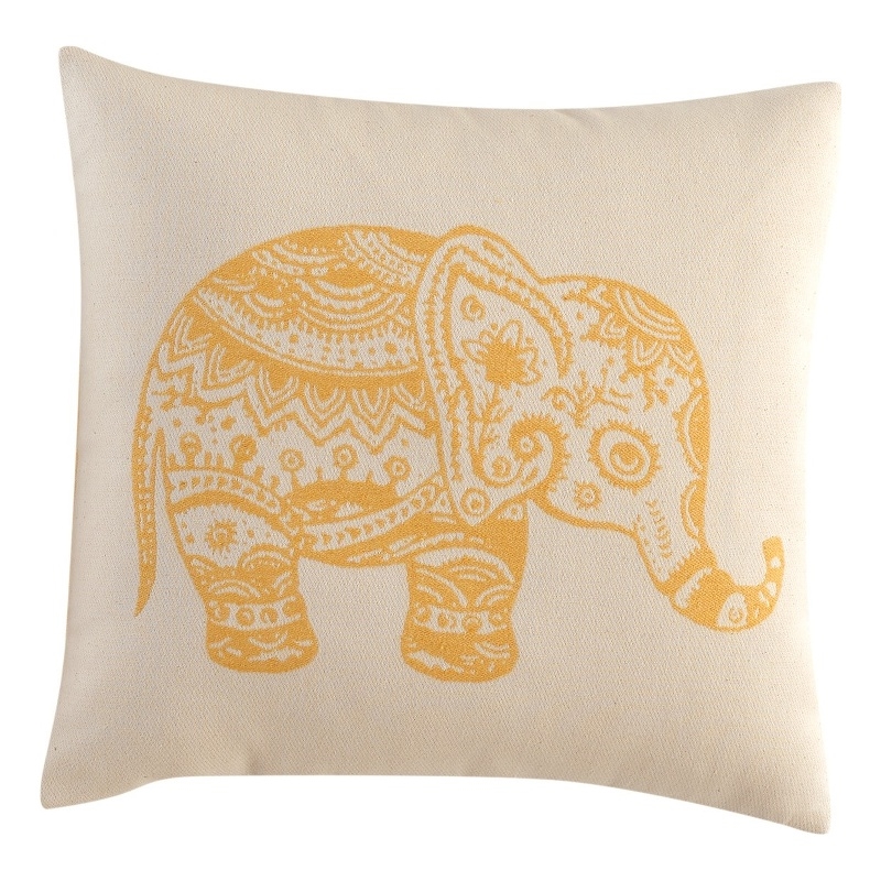 ASIR Aberto Design ndian - Mustard Cushion Cover