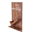 Sarlat Wine Bottle Wall Decor Shelf in Rustic Wood