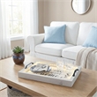 Verona Home Sweet Home Wooden Serving Tray with LED in White & Black