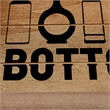 Verona Bottoms Up Wooden Serving Tray with LED in Wood & Black