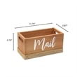 Anders Mail Box with Jute Base Finish in Wood & White