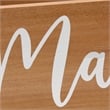 Anders Mail Box with Jute Base Finish in Wood & White