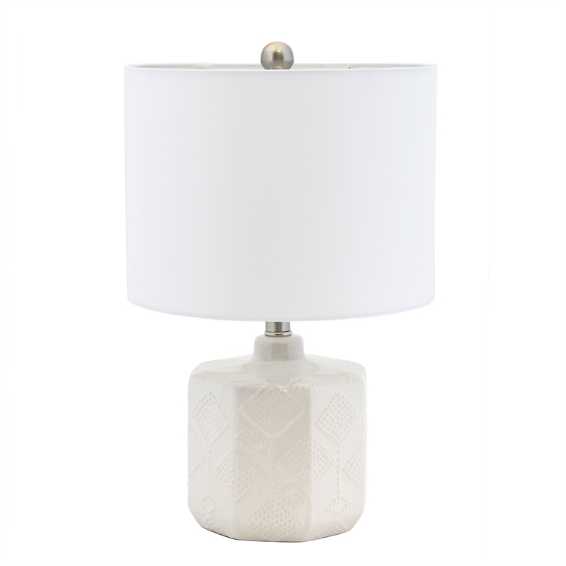 Valla Ceramic Table Lamp in Off White