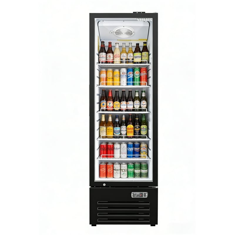 12.6 cu.ft. Merchandising Swing Glass Door Refrigerator - One Door