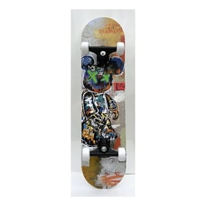 Graffiti Bear Skateboard Decko-Board Multi-Color Wall Art - 8&quot x 31&quot