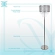 Crystal Elegance Metal Floor Lamp Polished Nickel & Clear Crystal