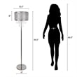 Crystal Elegance Metal Floor Lamp Polished Nickel & Clear Crystal