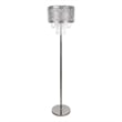 Crystal Elegance Metal Floor Lamp Polished Nickel & Clear Crystal