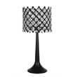 Crystal Lattice Radiance Metal Table Lamp Matte Black & Clear Crystal - Set of 2