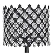 Crystal Lattice Radiance Metal Table Lamp Matte Black & Clear Crystal - Set of 2