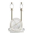 Tassel Elegance Metal Marble Table Lamp Soft Gold & White - Set of 2