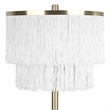 Tassel Elegance Metal Marble Table Lamp Soft Gold & White - Set of 2