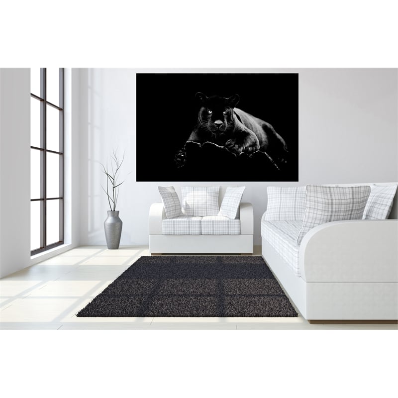 Black Panther Frameless Multi-Color Tempered Glass Wall Art - 60