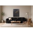 Black Golden Blossom Dimensional Abstract Canvas Wall Art - Wood Frame