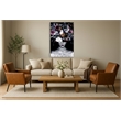 Flower Head Arrangement Frameless Multi-Color Tempered Glass Wall Art