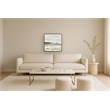 Cream Tranquil Horizon I Framed Canvas Wall Art - Brown Wood Frame - 30