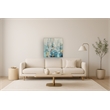 Teal Harmony Abstract Multi-Color Canvas Wall Art - Champagne Gold Wood Frame