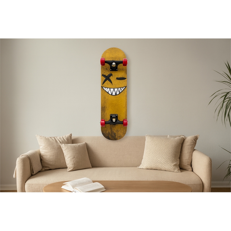 Smile Wink Skateboard Decko-Board Multi-Color Wall Art - 8